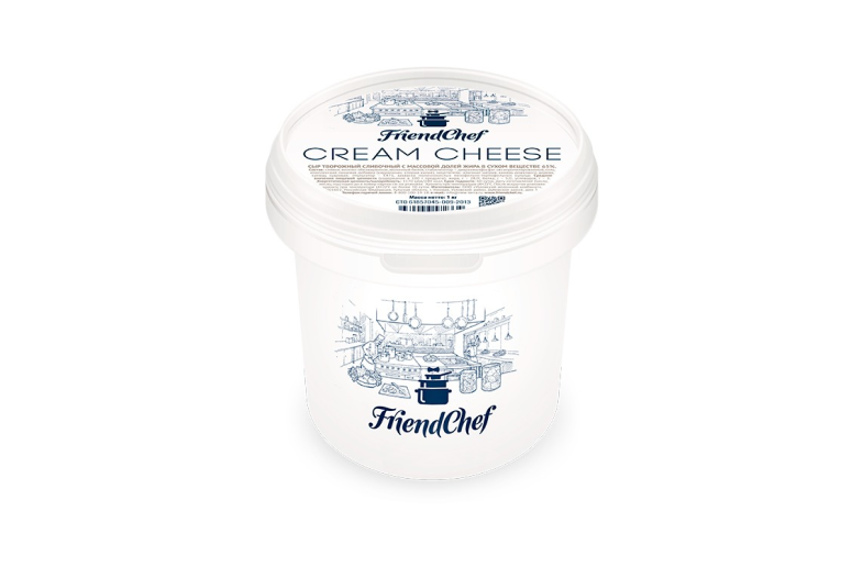 Сыр творожный Cream Cheese 65%  FriendChef, 1 кг